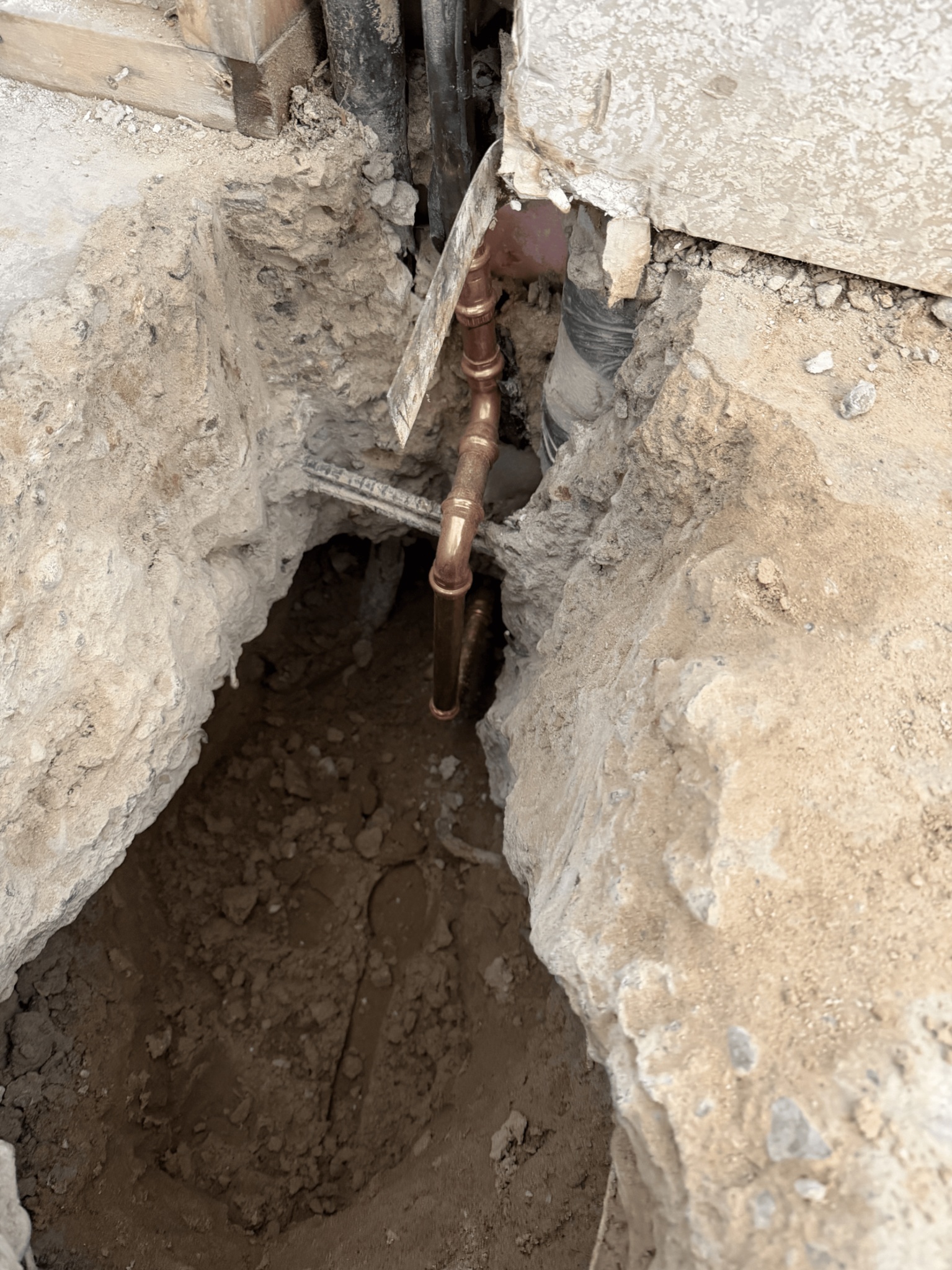 Pipe and repair work on a home job