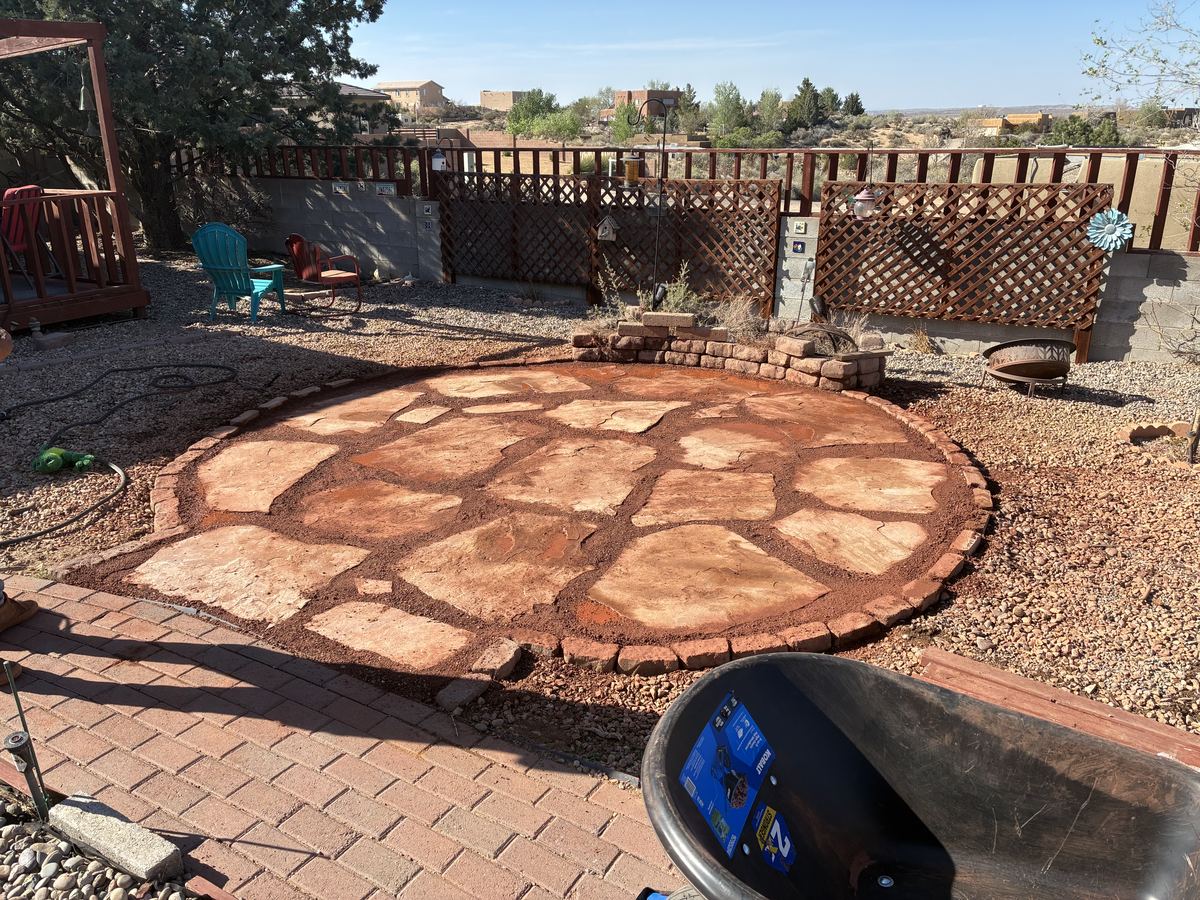 Flagstone patio built in Albuquerque