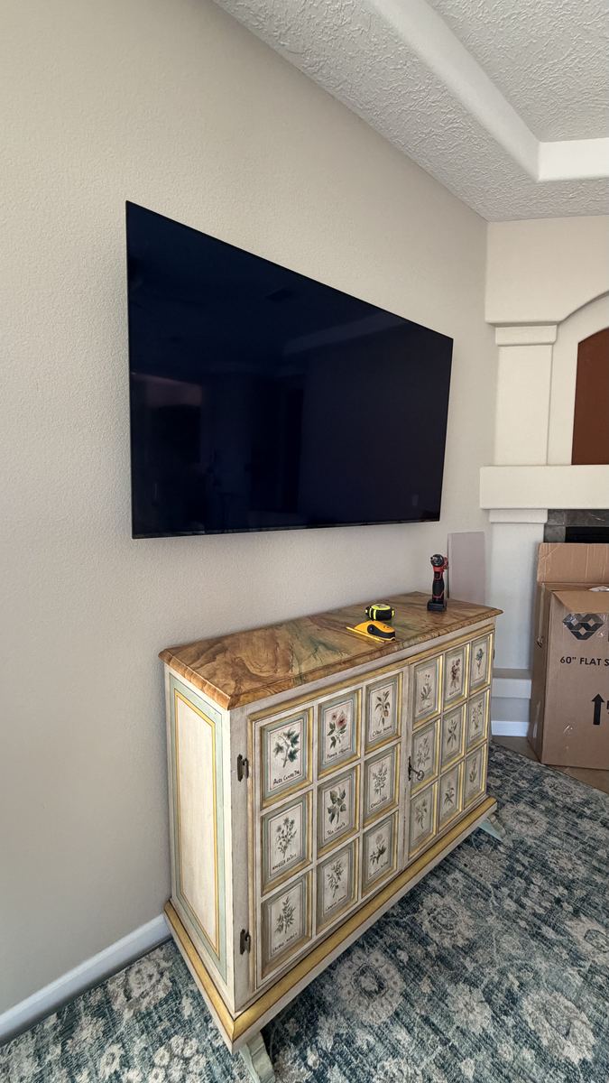 TV mounted in an Albuquerque living room